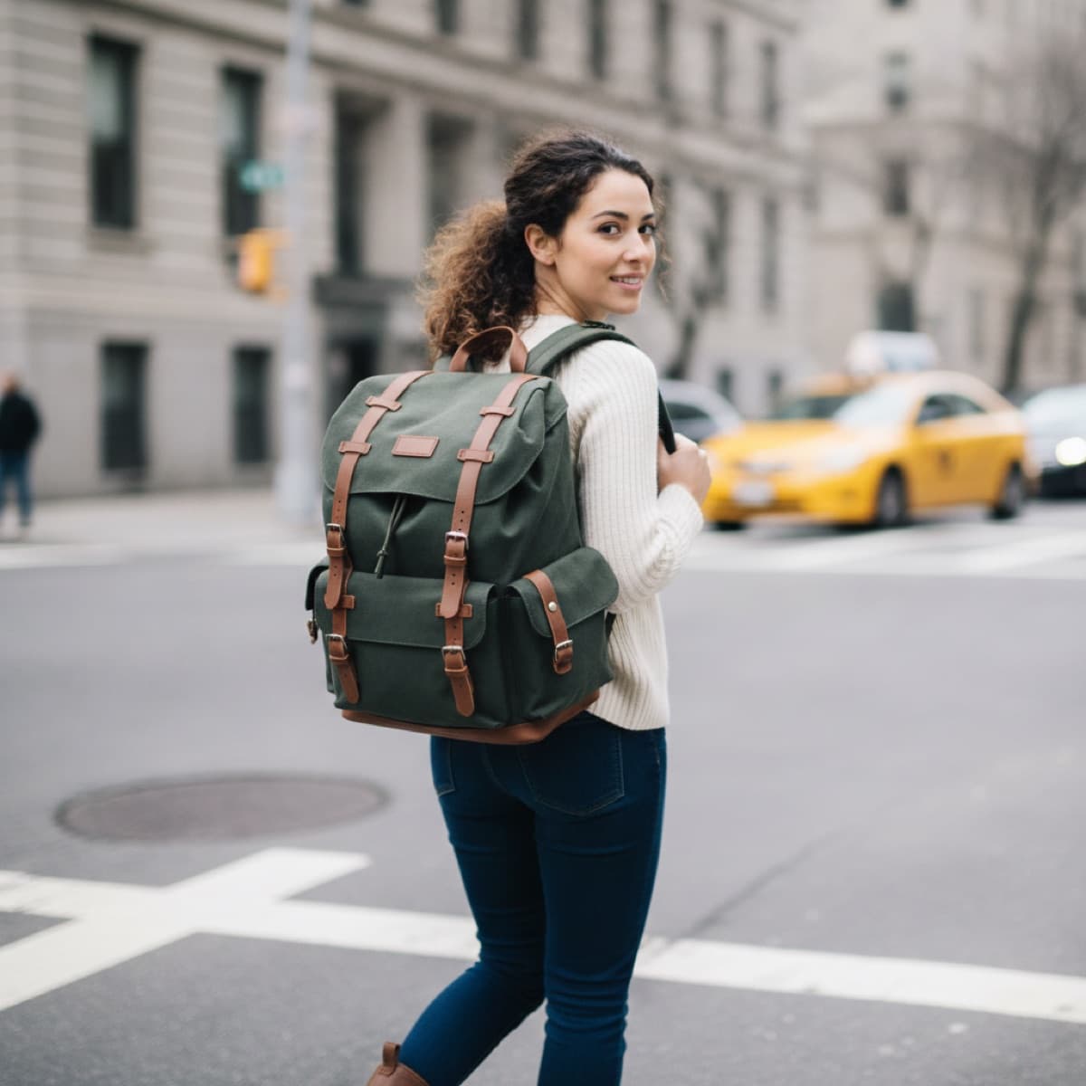 Generated ad for a backpack product