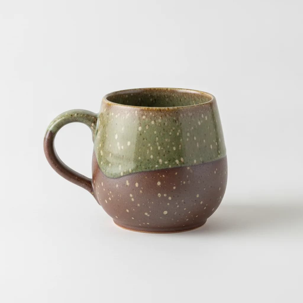A listing shot: the same mug alone on pure white, catalogue style.